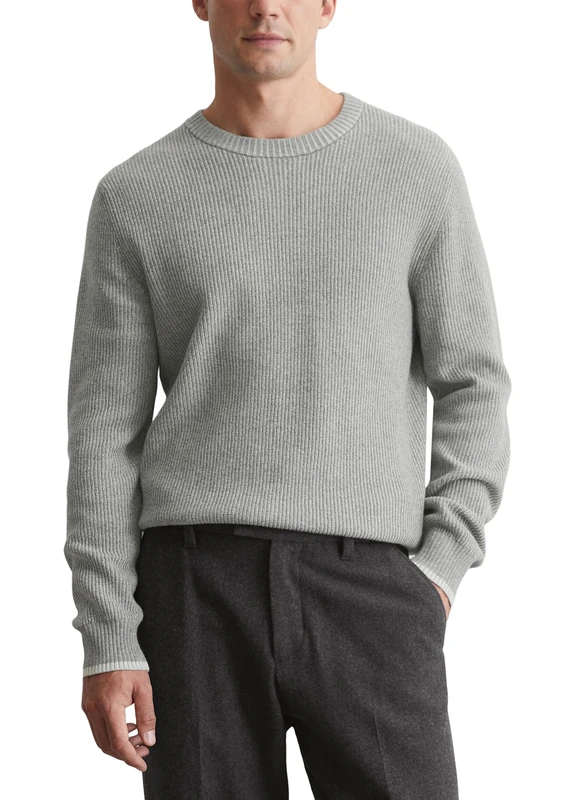 Marc O'Polo Men's Knitted Crew Neck Long Sleeve Jumper, 936, M