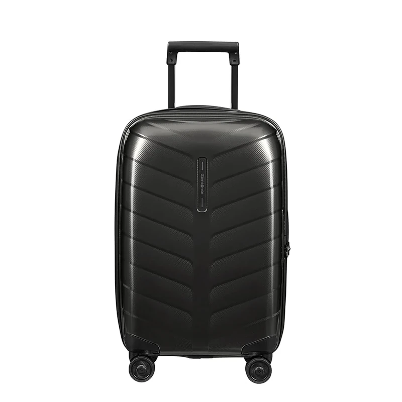 Samsonite Attrix - Spinner S, Expandable Hand Luggage, 55 cm, 38/44 L, Black (Anthracite)
