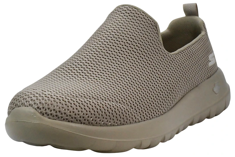 Skechers Men's Go Max-Athletic Air Mesh Slip on Walking Shoe Sneaker, Taupe, 7 UK Wide