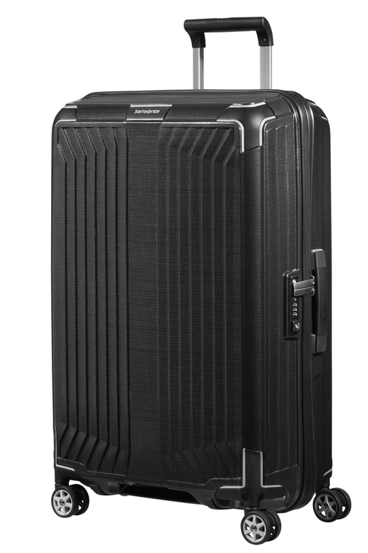 Samsonite Lite-Box - Premium Hard-Shell Suitcase, Medium Size 69 cm, 4-Wheel Suitcase, Lightweight, TSA Lock, 75L - 2.80 kg - Black