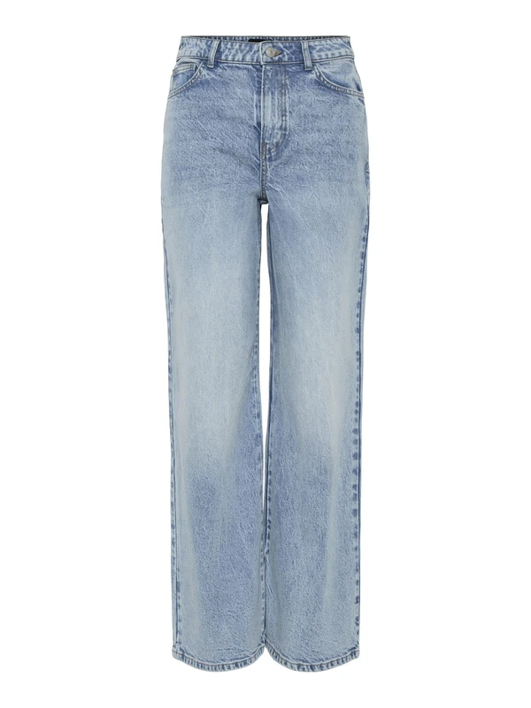 PIECES Pcselma Hw Wide Jeans Lb Noos Bc, Light Blue (Light Blue Denim), 30W x 30L