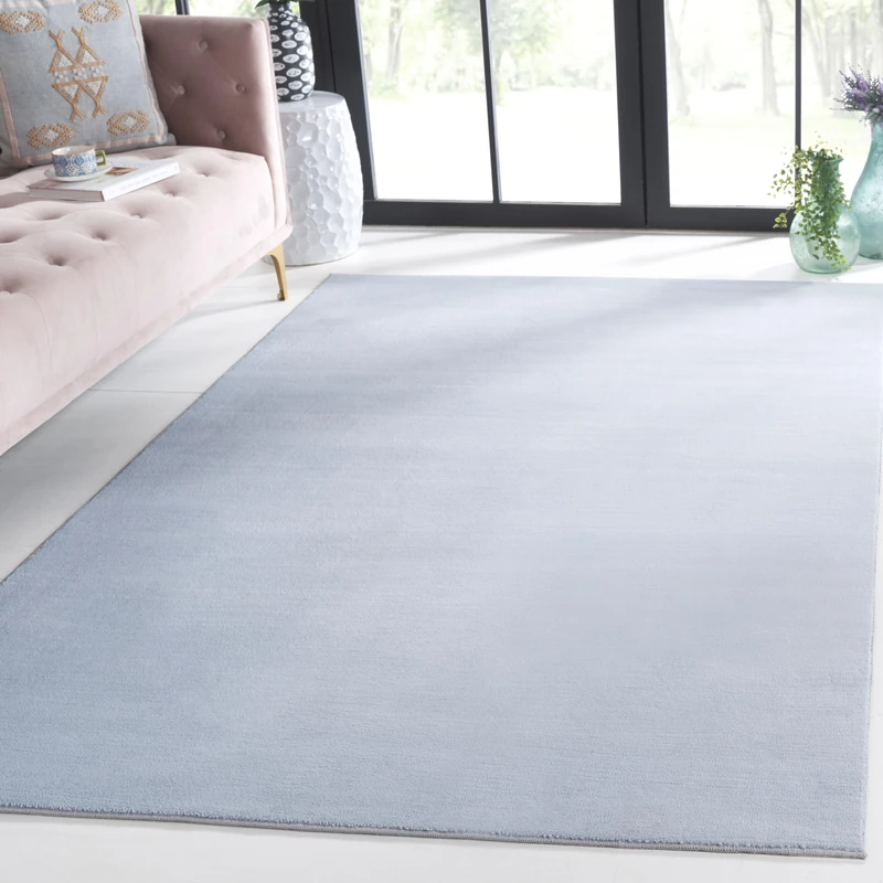 Safavieh Boho Rug Living Room, Dining Room, Bedroom - Machine Washable and Non Slip - Loft Collection, Short Pile, in Light Blue, 70 X 244 cm - Image 1