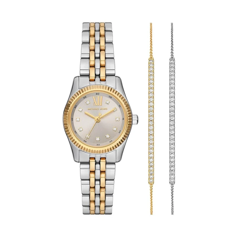 Michael Kors Lexington Watch for Women, 26mm Quartz Three Hand Movement with Stainless Steel Strap