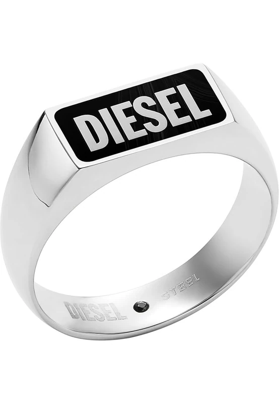 Diesel Men's Ring Silver Stainless Steel Ring, DX15120408