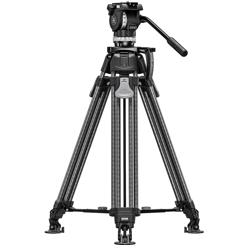 Leofoto - Video tripod kit - Load capacity of 8kg - Extendable Feet - Min. Height of 39 cm to a Max. Height of 167 cm - LVF-163C+FH-10