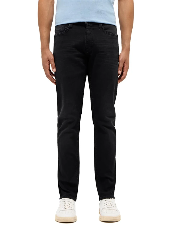 MUSTANG Men's Style Oregon Slim Jeans, Black, 33 W/30 L