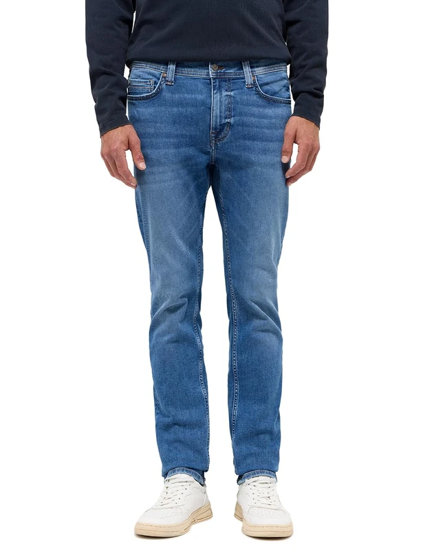 MUSTANG Men's Style Vegas Slim Jeans, mid-Blue, 38 W/34 L