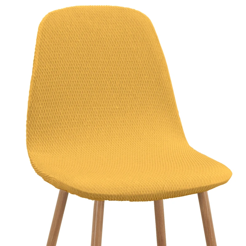 Martina Home Nordic Elastic Chair Cover Tunisia Pack 6 Mustard - Image 1