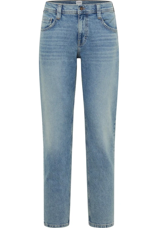MUSTANG Denver Men's Straight Jeans Trousers, mid-Blue, 35 W/30 L - Image 1