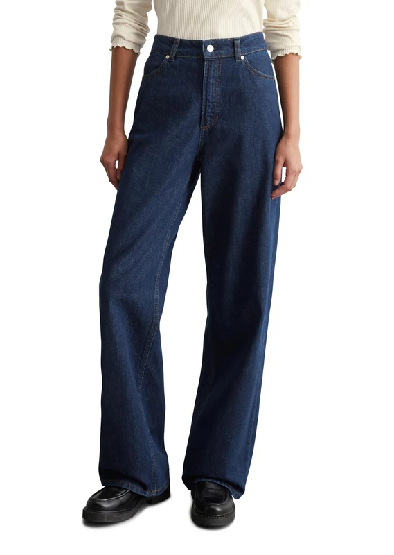 Marc OߴPolo Denim Women's High Waist Wide Leg Jeans, Blue (Dark Blue Multi 21), W27/L30