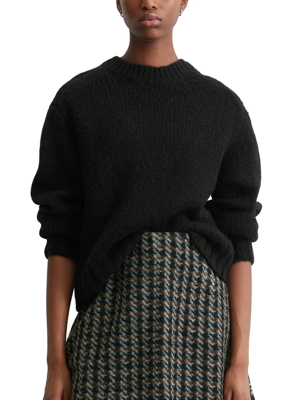 Marc OPolo Denim Women's Knitted Jumper Made of Wool Mix Relaxed Fit, 0001, XXS