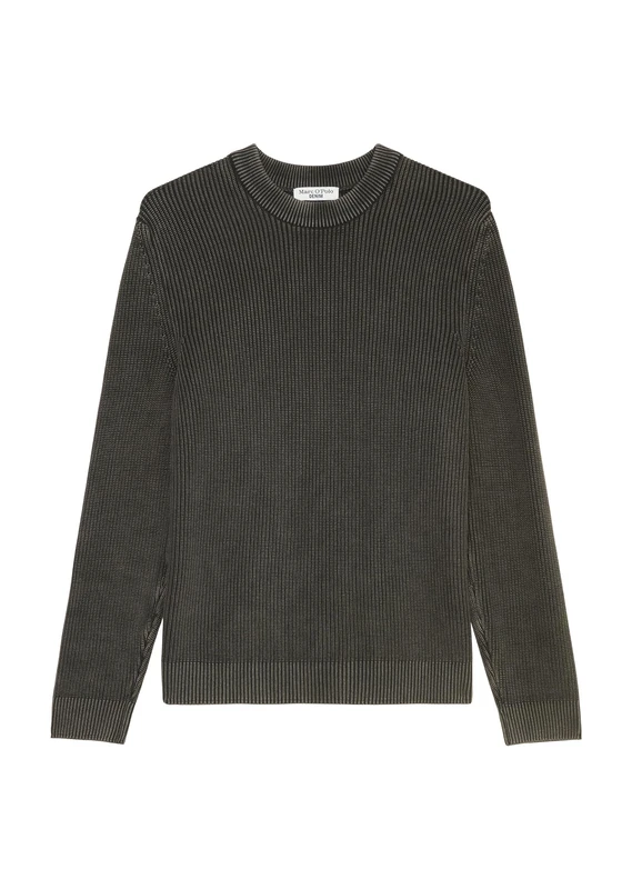 Marc OߴPolo Denim Men's Organic Cotton Round Neck Knitted Jumper, Grey (Tornado Grey), M