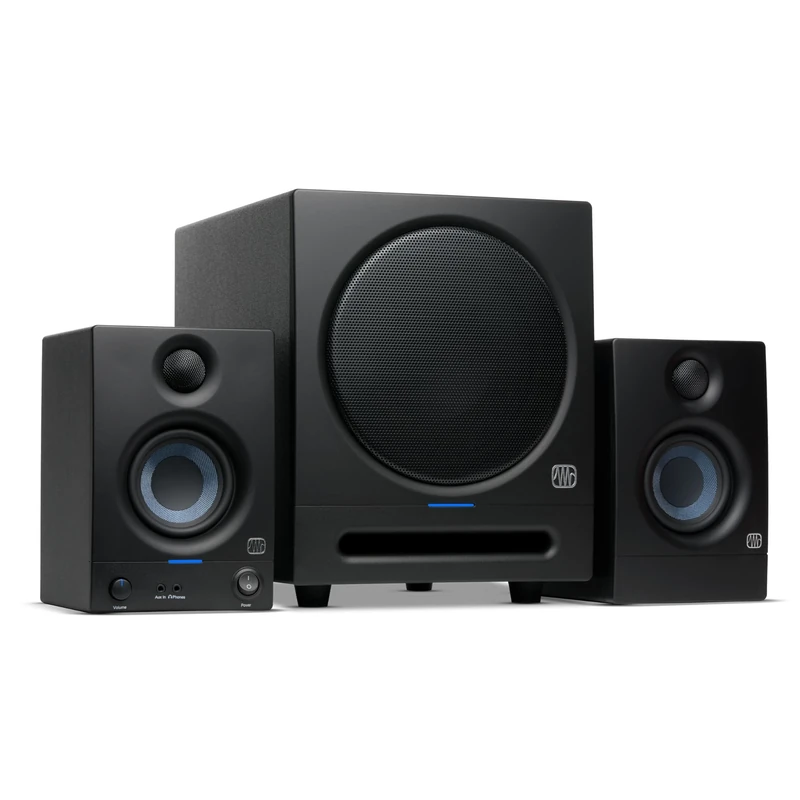 PreSonus Eris 2.1 Bluetooth Speaker System with Subwoofer — Eris 3.5 Studio Monitor Pair & Eris Sub 8BT for Near Field Music Production, Desktop Computer, Hi-Fi Home Audio