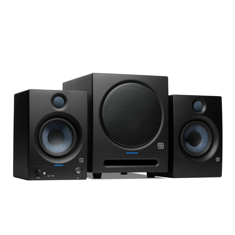 PreSonus Eris 2.1 Bluetooth Speaker System with Subwoofer — Eris 5BT Studio Monitor Pair & Eris Sub 8BT for Near Field Music Production, Desktop Computer, Hi-Fi Home Audio