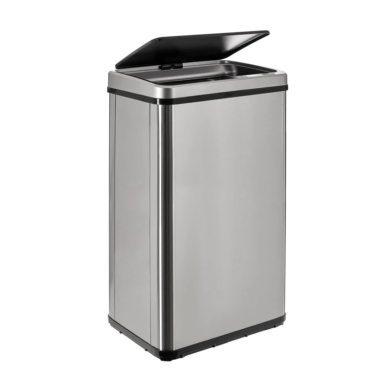 WELL HOME MOBILIARIO & DECORACIÓN Smart waste bin with automatic opening or manual contact, 50 litres, height 67.5 cm (x35.5 x 26), grey.