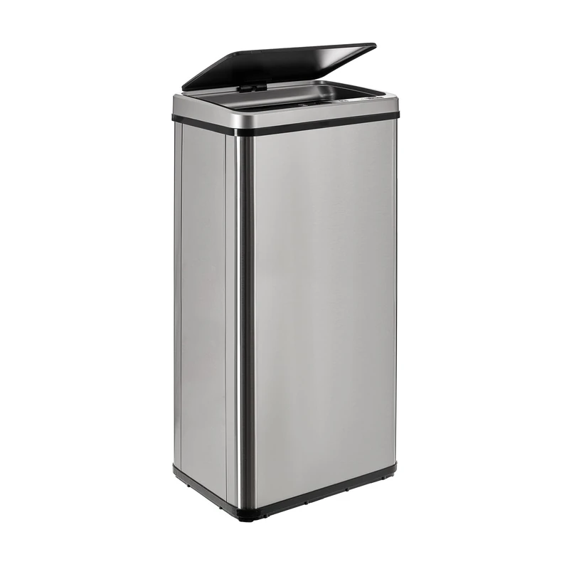 WELL HOME MOBILIARIO & DECORACIÓN Smart waste bin without legs with automatic opening or manual contact, 60 l, height 79.5 cm (x35.5 x 26), grey.