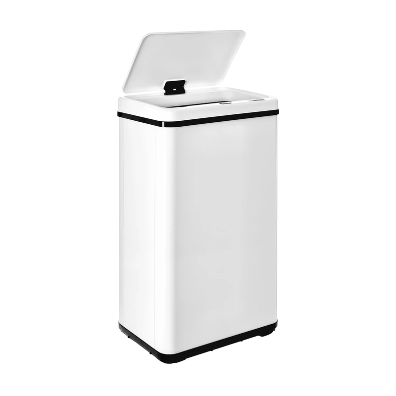 WELL HOME MOBILIARIO & DECORACIÓN Smart waste bin with automatic opening or manual contact, 50 litres, height 67.5 cm (x35.5 x 26), white.