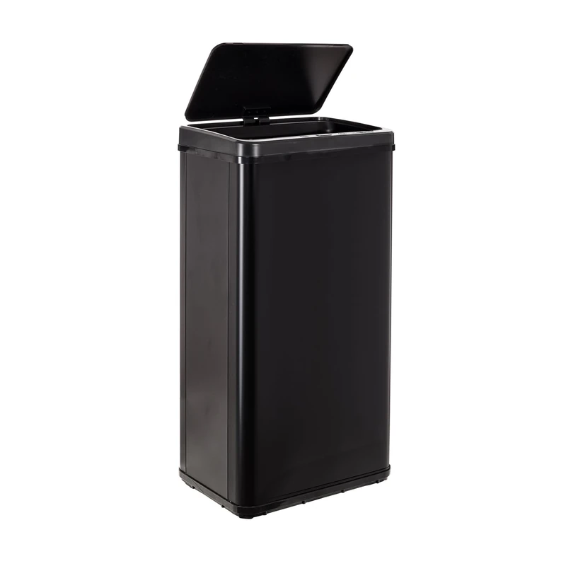 Smart waste bin without legs with automatic opening or manual contact, 60 litres, height 79.5 cm (x35.5 x 26), black.