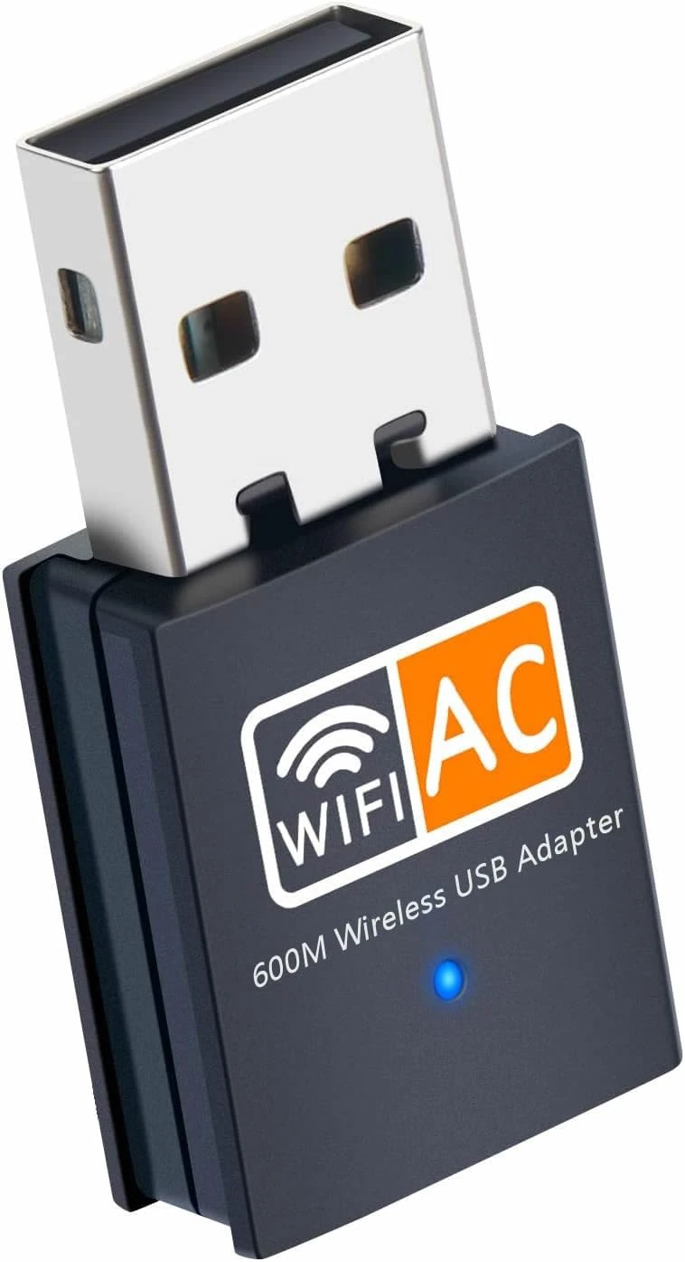 Wifi Dongle, AC600 802.11AC Dual Band 2.4Ghz And 5GHz Mini Wireless Network USB Wifi Adapter for PC Desktop Laptop, Support Windows 11/10/8/7/Vista/XP, Mac Os X 10.9-10.15