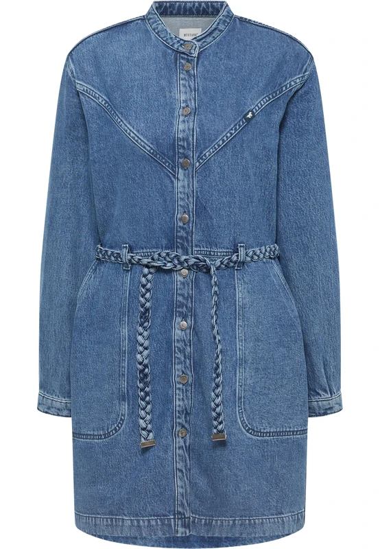 MUSTANG Women's Style Paola Dress, Medium Blue 500, 20 UK