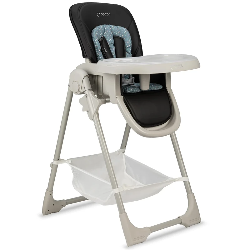 MoMi GOJO High Chair for Babies and Children from 6 to 36 Months (Max 15 kg Bodyweight) Foldable 5 Point Safety Belt with Tray and Wheels