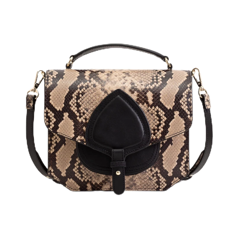 Kate Lee Women's Emelyne Beige Leather Shoulder Bag, Moyen