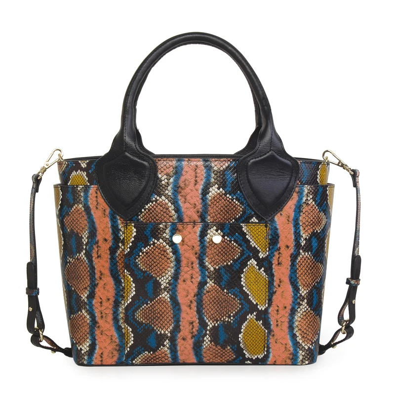 Kate Lee Women's Leather Shoulder Bag Dressy Tricolor, Blue, Grand