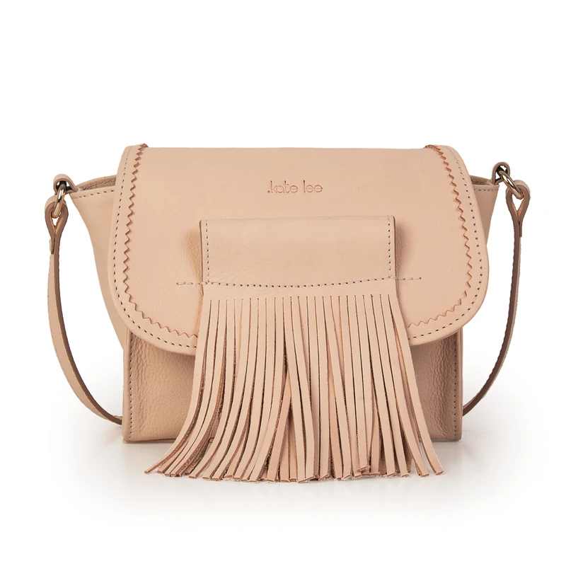 Kate Lee Women's Mini Fleya Nude Leather Shoulder Bag, Pink, Petit