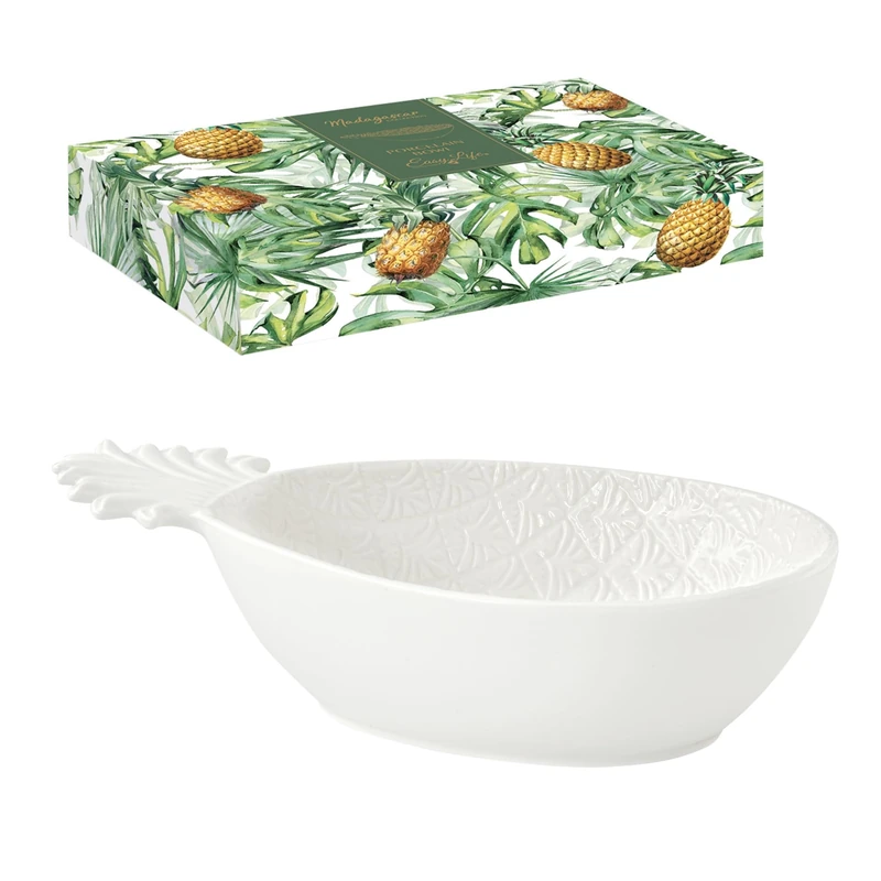 Easy Life Porcelain Pineapple Salad Bowl 30 x 19 cm