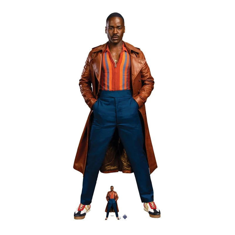 Star Cutouts SC4435 Doctor Who Fifteenth Doctor Ncuti Gatwa Lifesize Cardboard Cutout – New Generation Doctor Display for Whovian Collectors