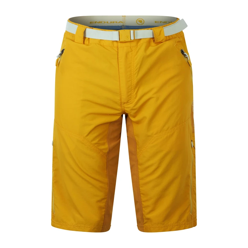Endura Hummvee Cycling Shorts with Liner | Detatchable Liner | Urban and Trail Shorts | Padded Comfort | Cargo Storage | Clickfast Shorts, Yellow Mustard, XL