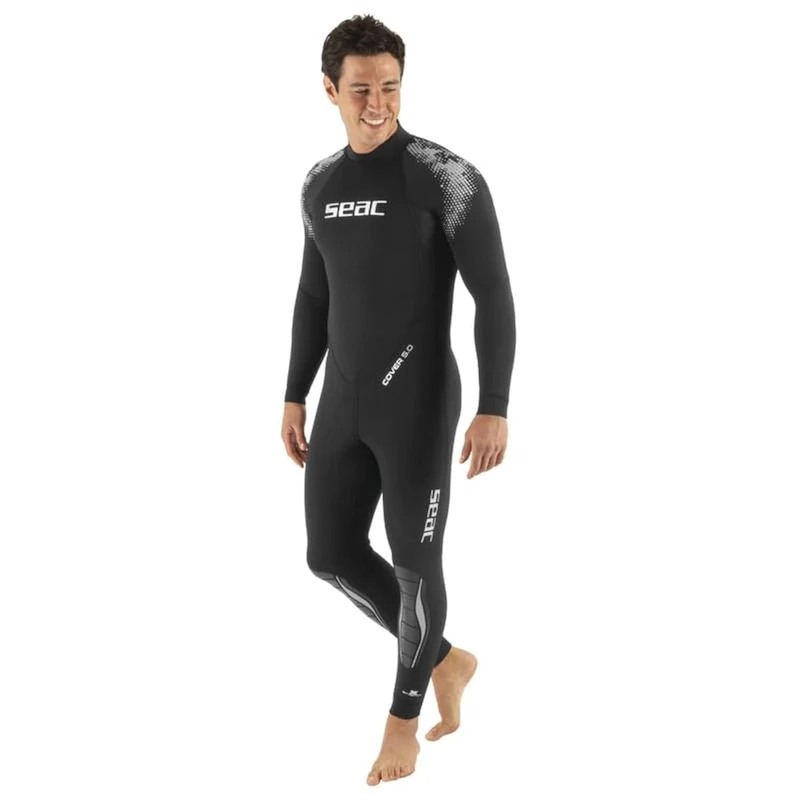 SEAC Cover 5 mm, One-piece UltraStretch Neoprean Diving Wetsuit, black, XXXL