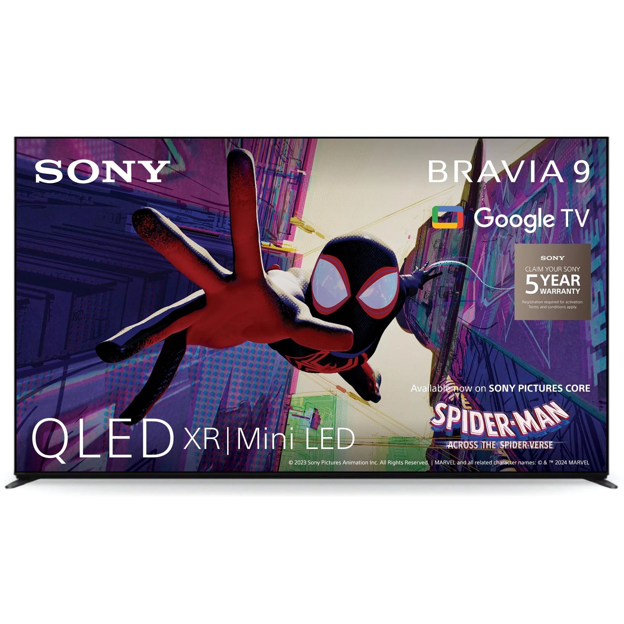 Sony BRAVIA 9 QLED (XR l Mini LED), K85XR90, 85 Inch 4K HDR Google Smart TV, Gaming Features for PlayStation 5, IMAX Enhanced, Dolby Vision Atmos, Chromecast, AirPlay, 120Hz, 5 Year Warranty