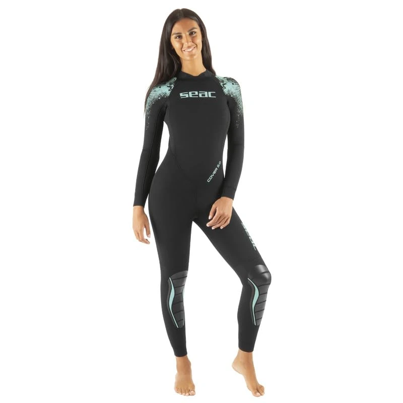 SEAC Cover 5 mm, One-piece UltraStretch Neoprean Diving Wetsuit, black, XXL