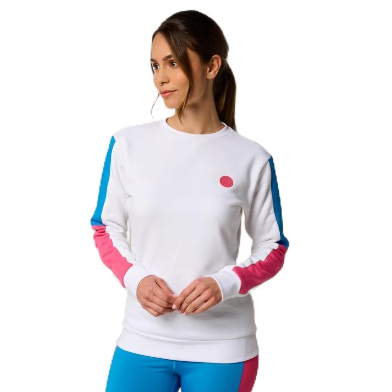 ROLAND-GARROS Women's Pop Energy Pullover Sweater, White, XL