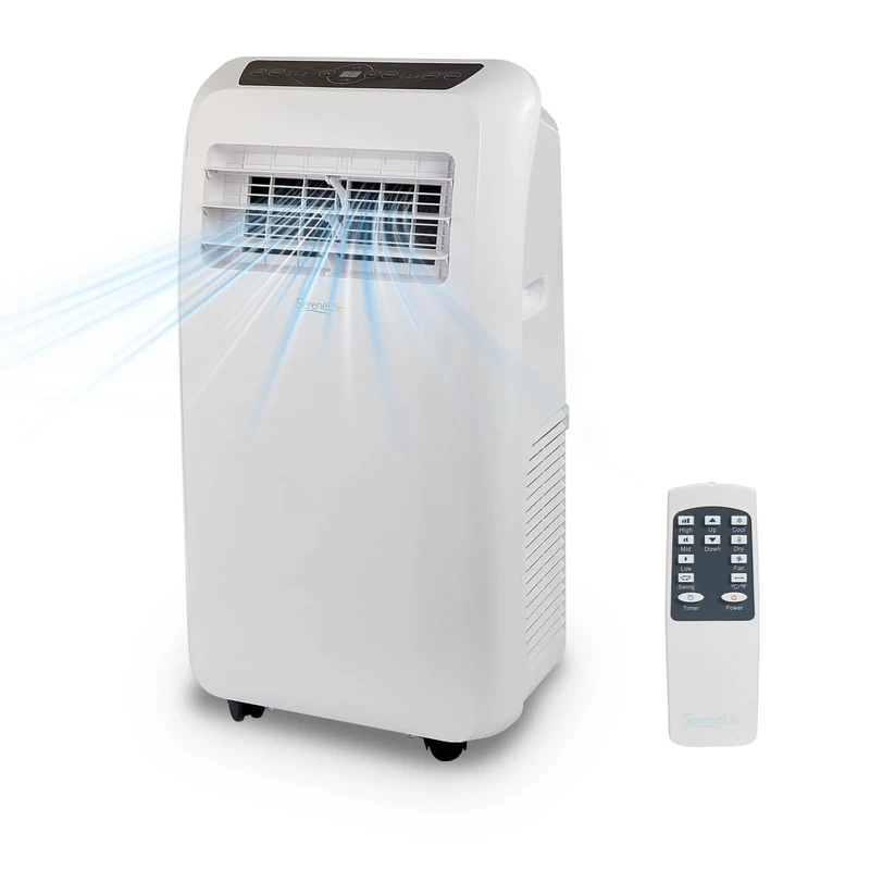 SereneLife Air-conditioning Unit, Portable Air Conditioner 12000 btu, Dehumidifier, Window Vents, Remote Control, LED Display, 24 Hour Timer, AC for Home and Office