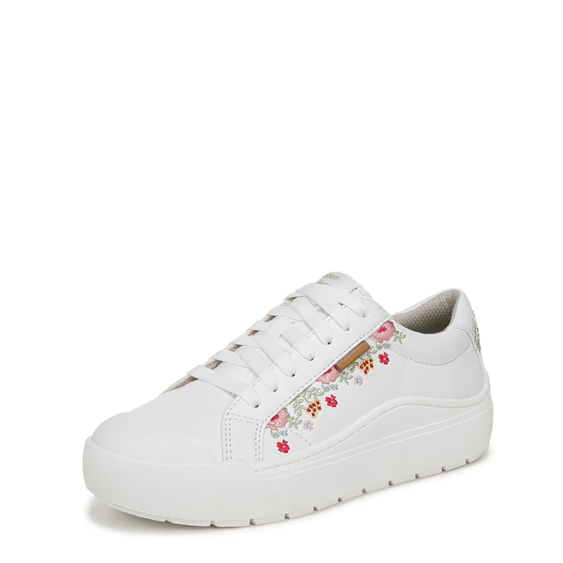 Dr. Scholl's Women's Time Off Sneaker, White Pearls, 9.5 Wide - Image 1