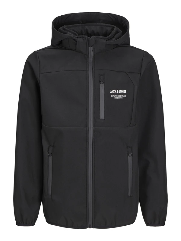 JACK & JONES Boys Jjtheo Noos Jnr Softshell, Black, 140 UK - Image 1