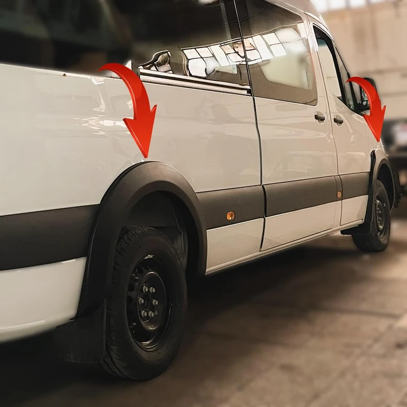 Oneway Set Fender Flares compatible with Mercedes Sprinter W907 2018- - Matt black