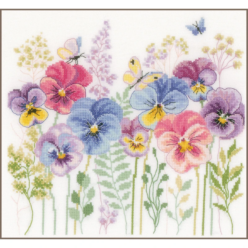 Kit au Point compté Violettes et herbes - Image 1