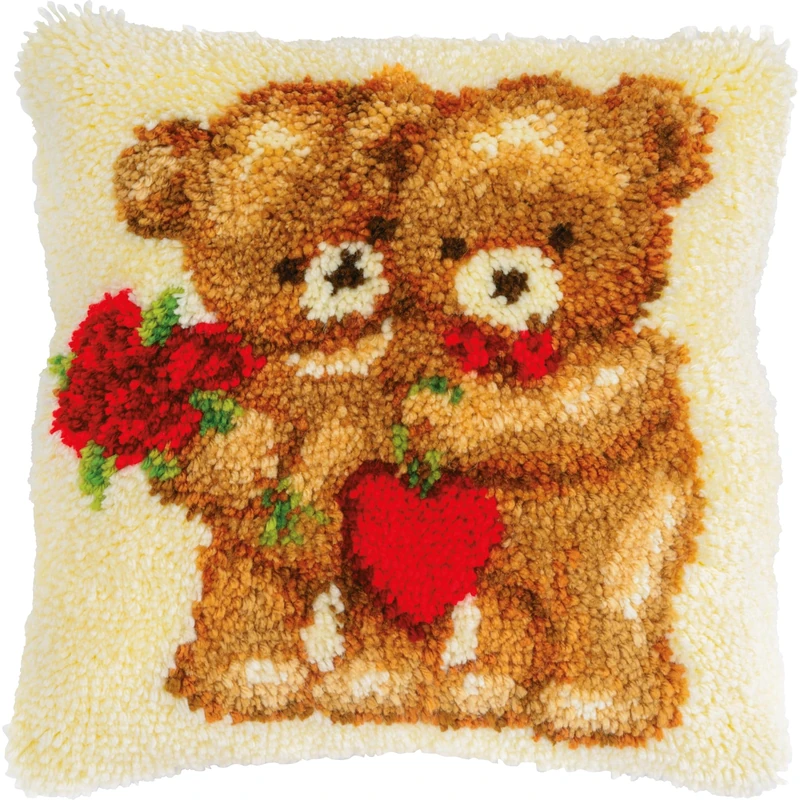 Vervaco Kit Coussin au Point noué Love Bears