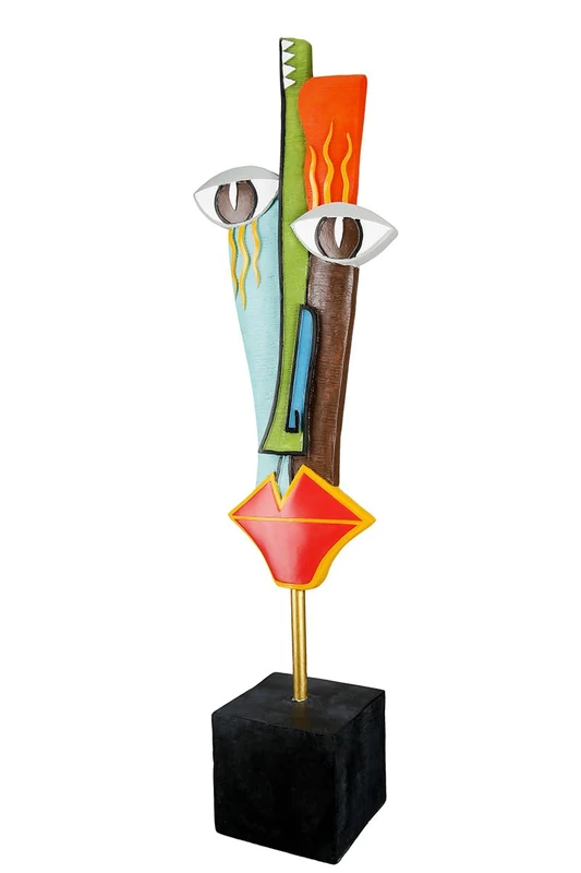 Casablanca modernes Design Decorative Sculpture, Resin Metal, Multicoloured, Höhe 64 cm