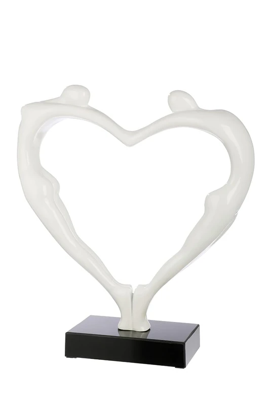 Casablanca modernes Design Decorative Sculpture, Resin Marble, White, Höhe 55 cm