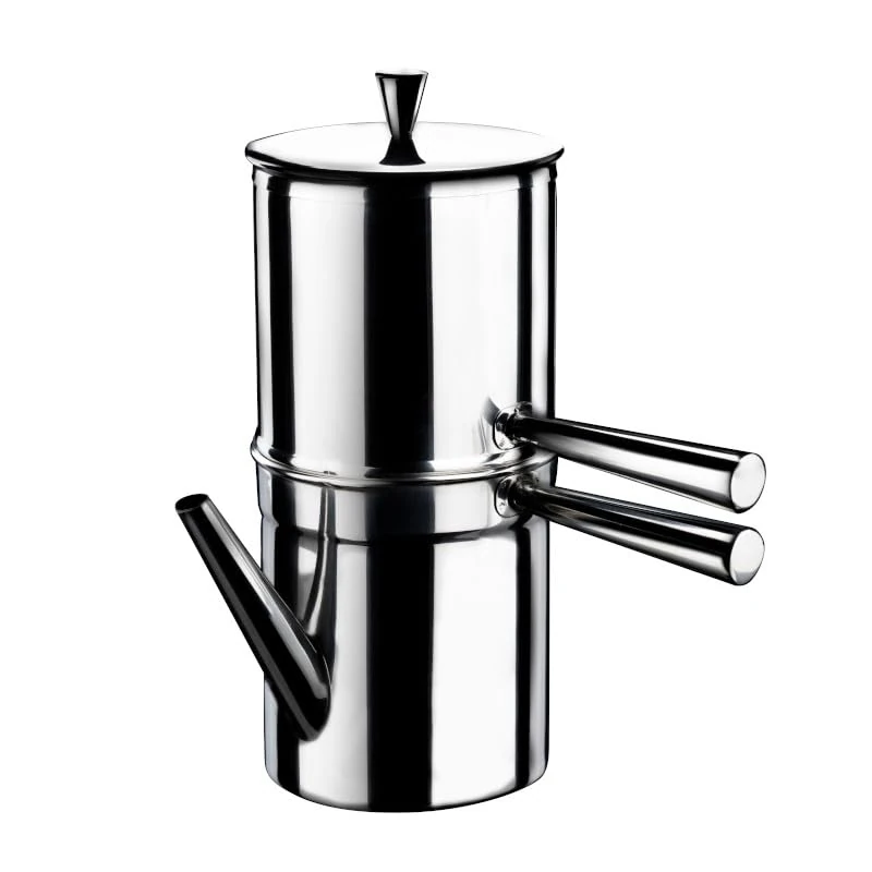 ILSA Neapolitan Coffee Maker, Induction, 18/10 Stainless Steel, 9 Cups - Image 1