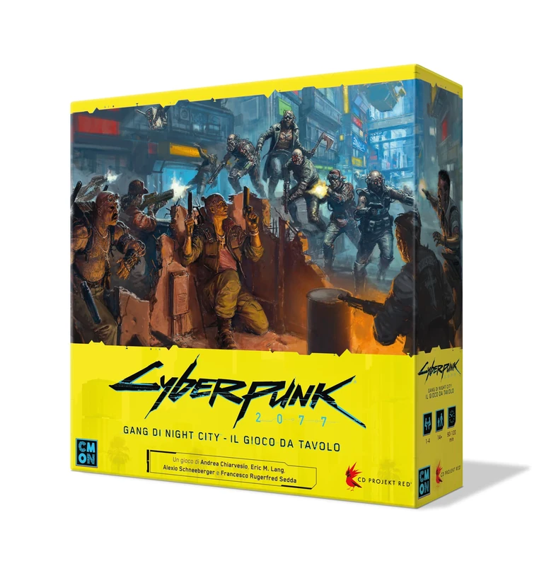 Asmodee - Cyberpunk 2077: Night City Gang, Board Game, 14+ Years, 1-4 Players, 90-120 min, Italian Edition