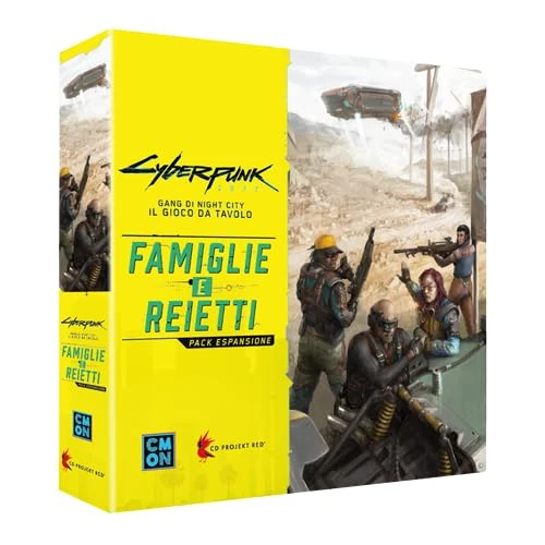 Asmodee - Cyberpunk 2077: Night City Gang, Families and Outcasts - Board Game Expansion, 14+ Years, 1-4 Players, 90-120 Min., Italian Edition