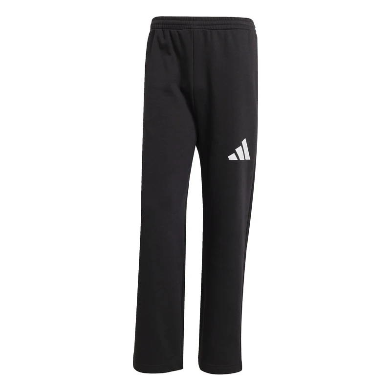adidas Men's Essentials Wide Leg Three BAR Pant, core Black/Cloud White, XXL
