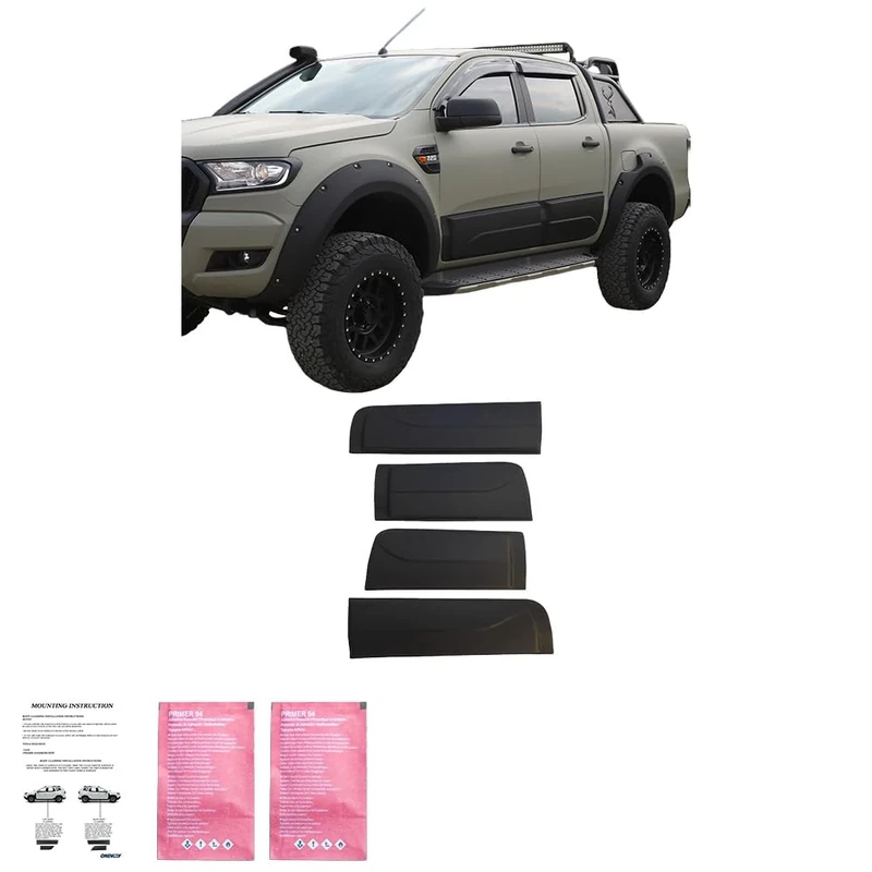Oneway Body Cladding compatible with Ford Ranger T6/T7/T8 2012-2022 - Matt black