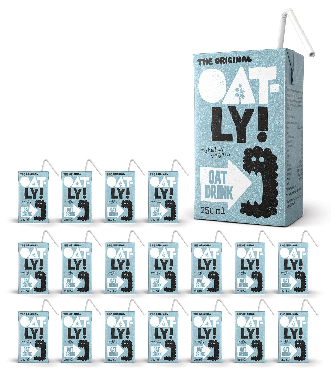 Oatly Oat Drink Original Carton 18 x 250ml (with paper straw)