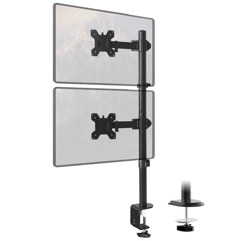 Maclean MC-967 Double Monitor Mount Screen Holder Double Arm for Computer Monitors, max VESA 100x100, 13-27", 9kg